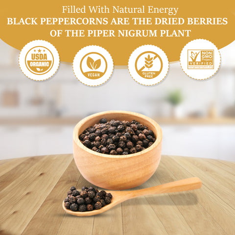 Organic Black Peppercorn 44 Lbs (20 Kilograms)