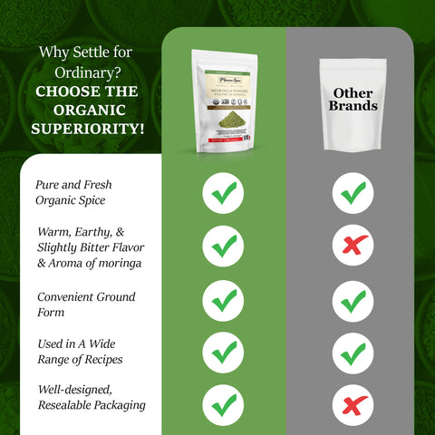 Organic Moringa Powder 4 Oz (120 grams)