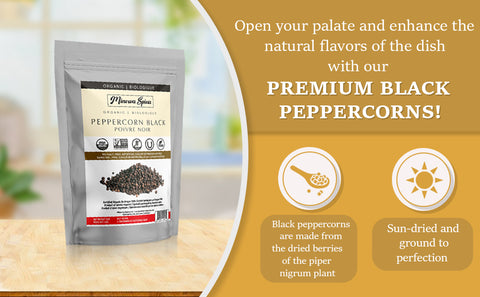 Organic Black Peppercorn 1Lb (453 grams)