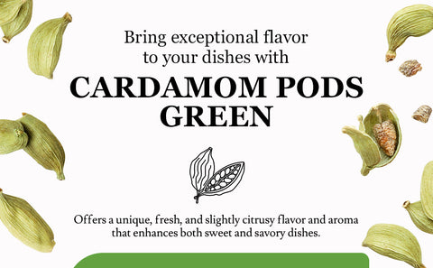 Organic Cardamom Pods Green 44 lbs (20 Kilograms)