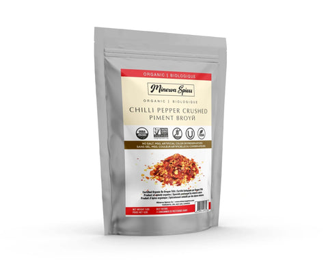 Organic Chili Pepper Crushed 1 Lb (453 grams) - Minervaspices