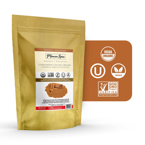 Organic Cinnamon Ceylon Ground 5 LB Pack - Minervaspices