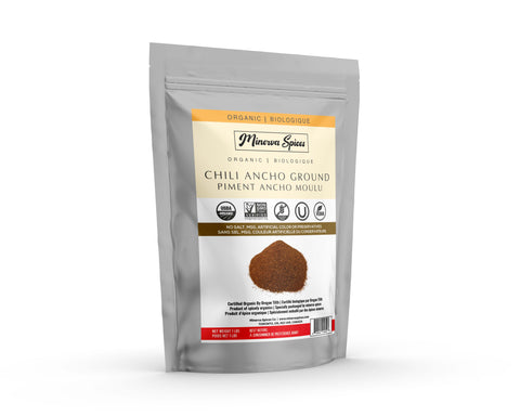 Organic Chili Ancho Ground 1Lb (453 grams)