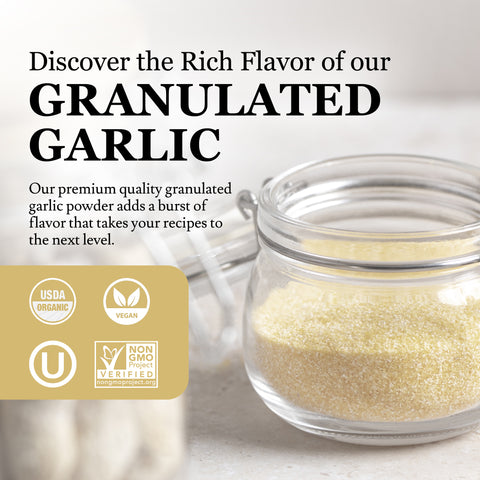 Organic Garlic Granulates 1Lb (453 grams)
