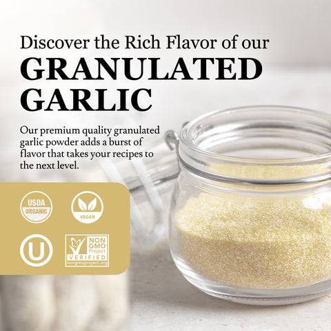 Organic Garlic Granulates 4 Oz (120 grams)