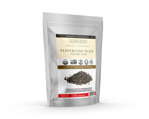 Organic Black Peppercorn 1Lb (453 grams) - Minervaspices