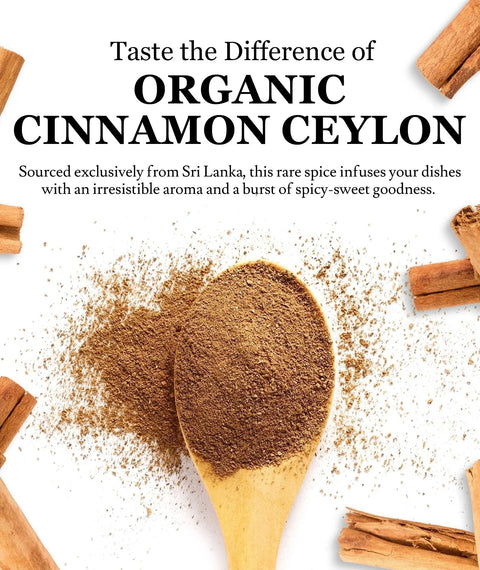 Organic Cinnamon Ceylon Ground 1Lb (453 grams) - Minervaspices