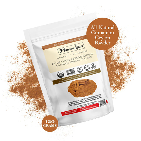 Organic Cinnamon Ceylon Ground 4 Oz (120 grams) - Minervaspices