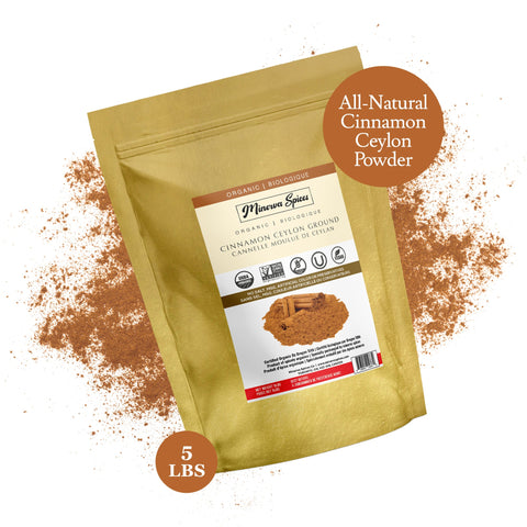 Organic Cinnamon Ceylon Ground 5 LB Pack - Minervaspices