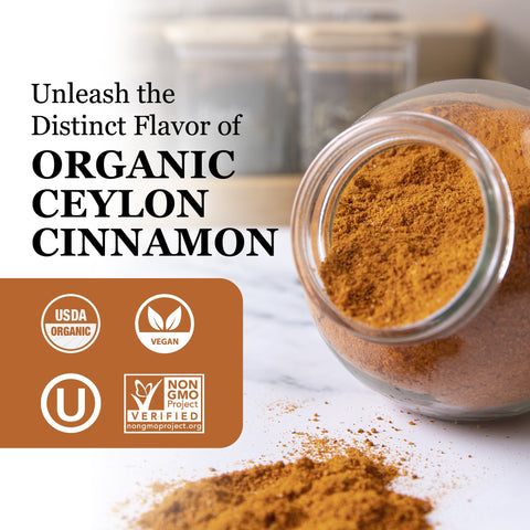 Organic Cinnamon Ceylon Ground 5 LB Pack - Minervaspices