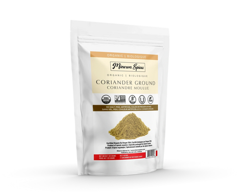 Organic Coriander Ground 4 Oz (120 grams) - Minervaspices