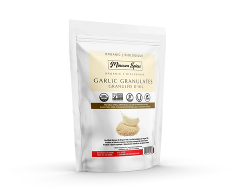 Organic Garlic Granulates 4 Oz (120 grams) - Minervaspices